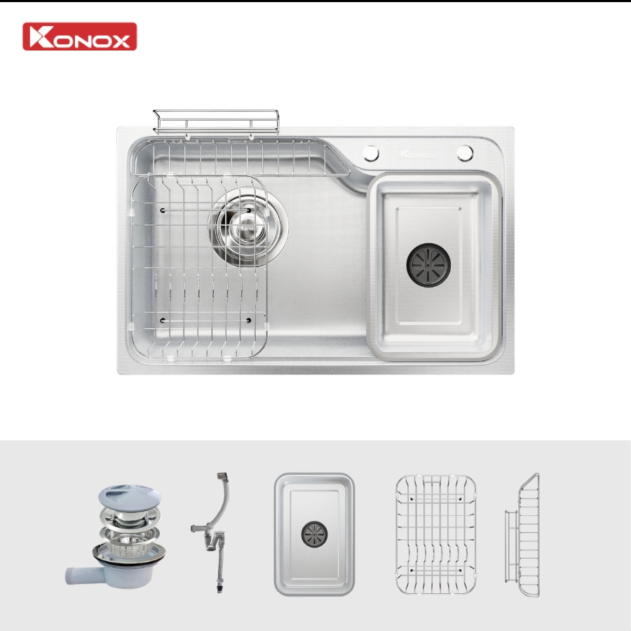 Chậu rửa chén Konox Tari Smart 8050 1 hố chống xước